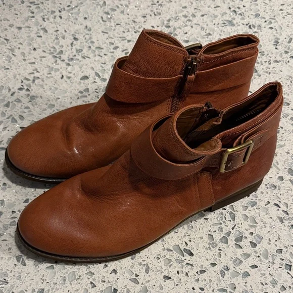 Franco Sarto Brown Ankle Boots - Picture 1 of 6